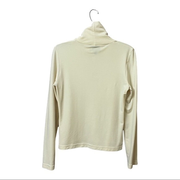 𝅺SNOskins cream micro velour cowl neck sweater with 3 glitter snowflakes Medium - Picture 2 of 8